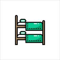 Bunk bed icon illustration vector