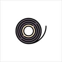 A black roll of tape on a white background vector