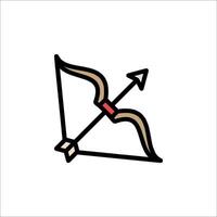 A bow and arrow icon on a white background vector