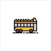 A bus icon on a white background vector