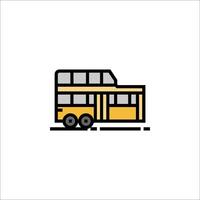 A bus icon on a white background vector