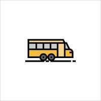 A bus icon on a white background vector