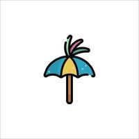 A colorful umbrella icon on a white background vector