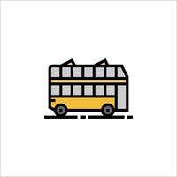 A bus icon on a white background vector