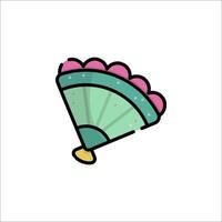 A fan icon in a flat style vector