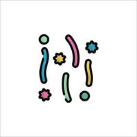 A colorful confetti icon on a white background vector