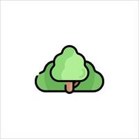 A green tree icon on a white background vector