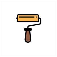 A paint roller icon on a white background vector