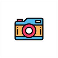 A camera icon on a white background vector