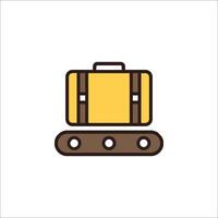 A suitcase icon on a white background vector