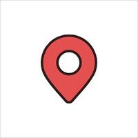 A location marker icon on a white background vector