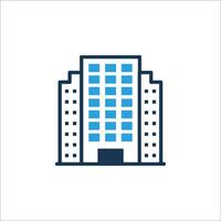 A building icon on white background vector