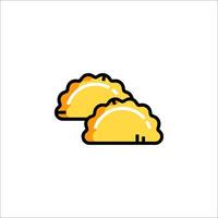 Two tacos icon on white background vector