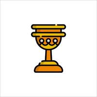A golden cup icon on a white background vector