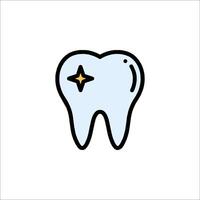 Tooth icon with star on it vector