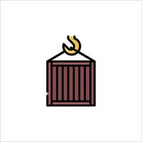 A red and yellow box with a wrench on top vector