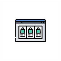 A computer screen with three lock icons vector