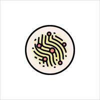 A plate with a circuit board on it vector