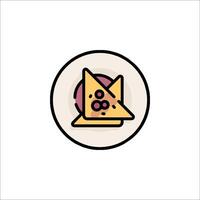 A pizza icon in a white plate vector