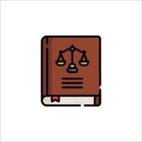 A book with scales of justice on it vector