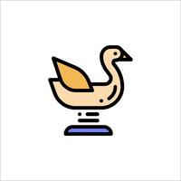 A duck icon on a white background vector