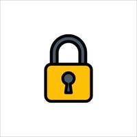 A lock icon with a keyhole vector