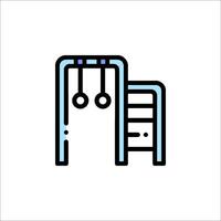 A line drawing of a door with a handle vector