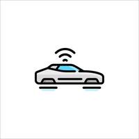 A car with a wifi icon on it vector