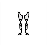 A pair of legs with a pair of scissors on them vector