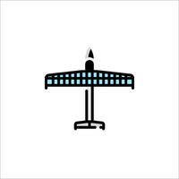 A plane icon on a white background vector