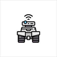 A robot with a wifi signal on it vector