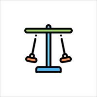A balance scale icon on a white background vector