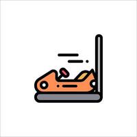 A car is sitting on a table with a red line vector
