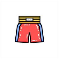 A pair of boxing shorts on a white background vector