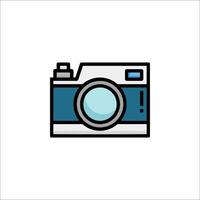 A camera icon on a white background vector