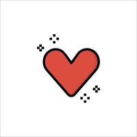 A red heart icon with dots on it vector