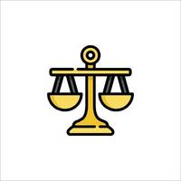 A scale of justice icon on a white background vector