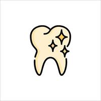 Tooth icon with stars on it vector