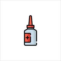 A bottle of glue with a red cross on top vector