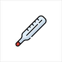 A thermometer icon on a white background vector