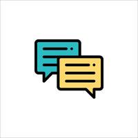 Two speech bubbles icon on white background vector