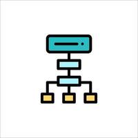A computer tower with multiple computers on it vector