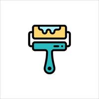A paintbrush icon on a white background vector