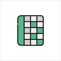 A square grid icon with green and white squares vector