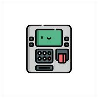 An atm machine with a smiley face on it vector