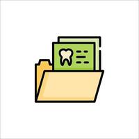 A folder with a toothbrush and paper inside vector
