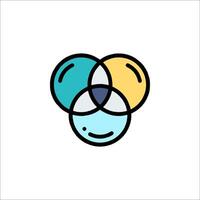 A logo for a company that has three circles vector