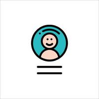 A person in a circle with a smile on their face vector