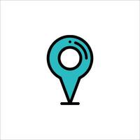 A location marker icon on a white background vector
