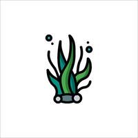 A green plant with bubbles and bubbles in it vector